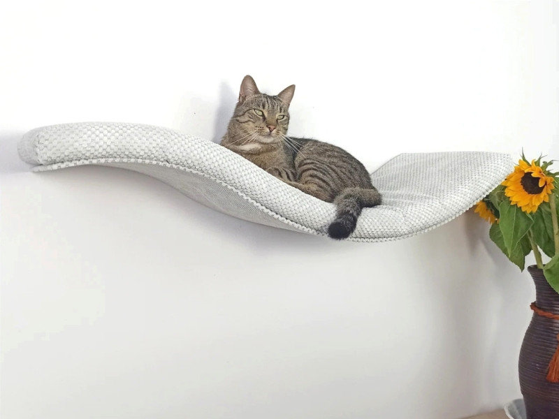Półka ścienna dla kota, wisząca FALA NP 75 cm SH-M-W75UR