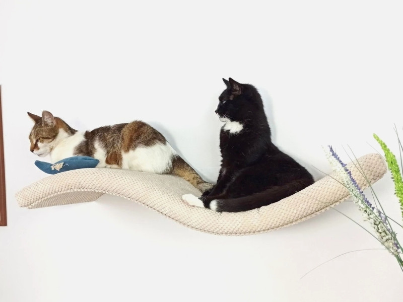 Półka ścienna dla kota, wisząca FALA NP 75 cm SH-M-W75UR