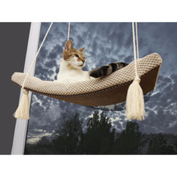 Półka okienna dla kota, wisząca ŁUK 75 cm SH-M-A75-G