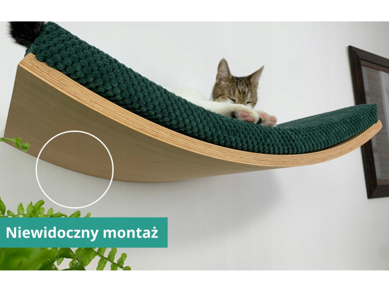 Półka ścienna dla kota, wisząca FALA 95 cm NL SH-W-W95L