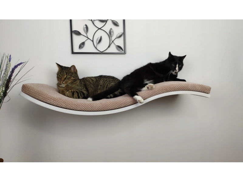 Półka ścienna dla kota, wisząca FALA 95 cm NL SH-W-W95L