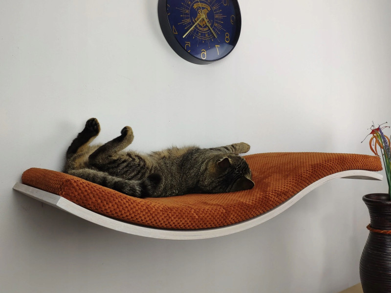 Półka ścienna dla kota, wisząca FALA 95 cm NL SH-W-W95L