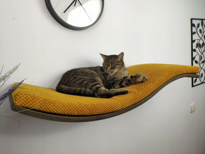 Półka ścienna dla kota, wisząca FALA 95 cm NL SH-W-W95L