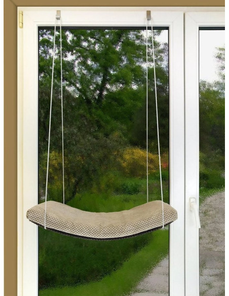 Półka okienna dla kota, łóżko wiszące, huśtawka z widokiem, 60 cm, SH-W-A60-G