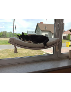 Półka okienna dla kota, łóżko wiszące, huśtawka z widokiem, 60 cm, SH-W-A60-G 2