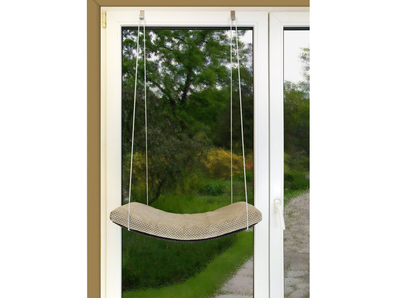 Półka okienna dla kota, wisząca ŁUK 60 cm SH-M-A60-G