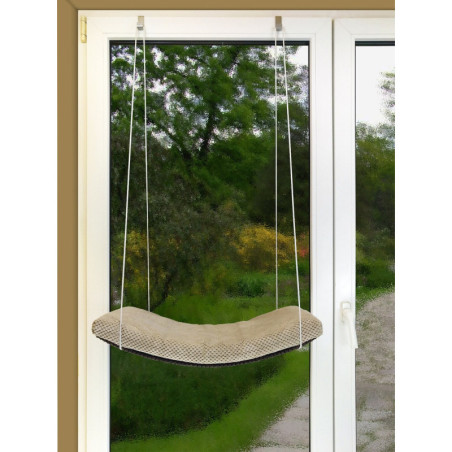 Półka okienna dla kota, wisząca ŁUK 60 cm SH-M-A60-G
