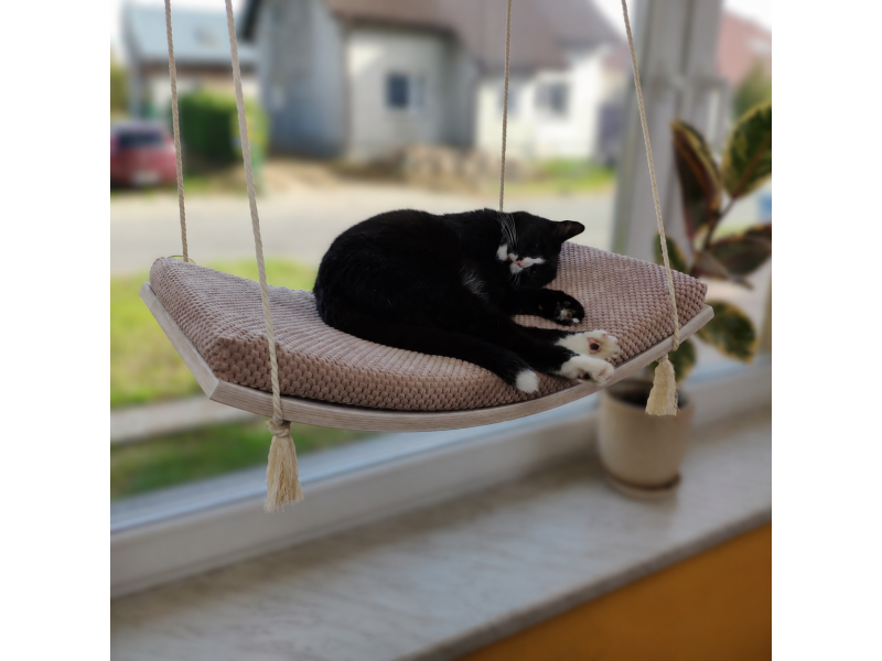 Cat Window Hammock Bed Swing The Arcing View 60cm SH-W-A60-G
